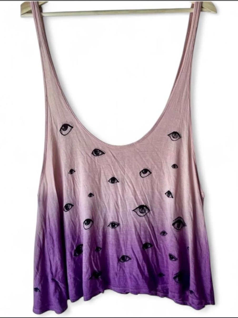 MORNING WARRIOR PURPLE OMBRÉ EYE DESIGN TANK SZ S
